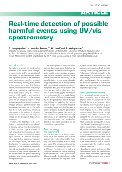 Real-time detection of possible harmful events using UV/vis - S-can