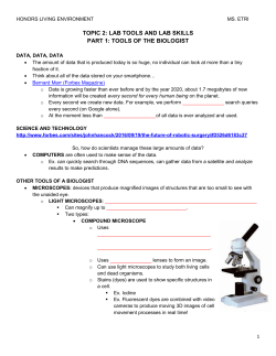 tools of the biologist