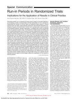 Run-in Periods in Randomized Trials