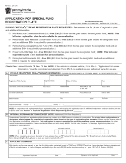 PennDOT Form MV-911