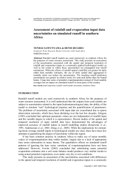 Assessment of rainfall and evaporation input data uncertainties on