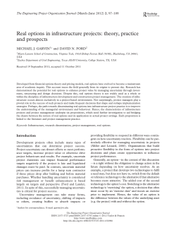 Real options in infrastructure projects: theory, practice and prospects