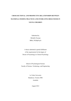 CROSS-SECTIONAL AND PROSPECTIVE RELATIONSHIPS