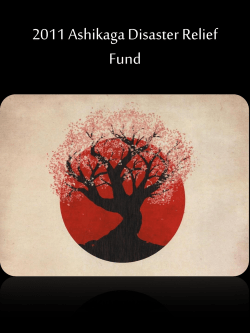 2011 Ashikaga Disaster Relief Fund - Illinois Sister Cities Association