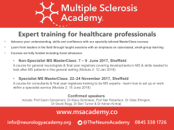 Non-Specialist MS MasterClass: 7