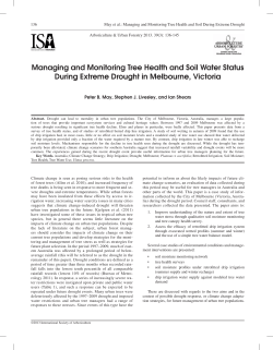 Managing and Monitoring Tree Health and Soil Water Status During