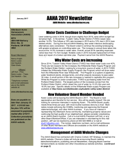 Management of AAHA Website Changes
