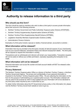 Authority to release information to a third party