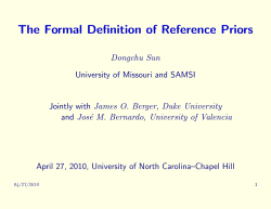 The Formal Definition of Reference Priors - UNC