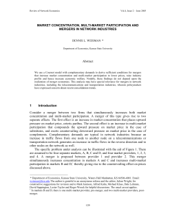 Market Concentration, Multi-Market Participation and Mergers In