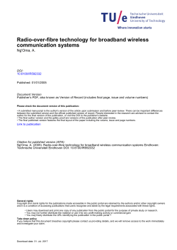 Radio-over-fibre technology for broadband wireless