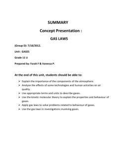 GAS LAWS - IpGrade11Chem