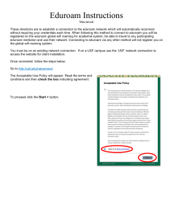 Eduroam Instructions for Mac