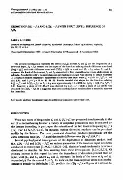 Hearing Research 2 (1980) 115"122 &copy; Elsevier/North