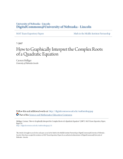 How to Graphically Interpret the Complex Roots of a Quadratic