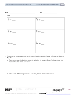 End-of-Module Assessment