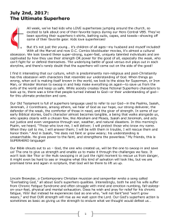 July 2nd, 2017: The Ultimate Superhero