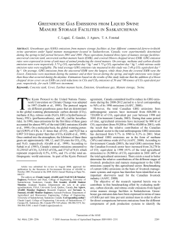 greenhouse gas emissions from liquid swine manure storage