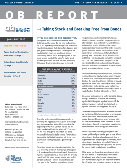 Taking Stock and Breaking Free From Bonds