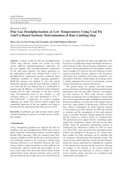 Flue Gas Desulphurization at Low Temperatures Using Coal Fly Ash