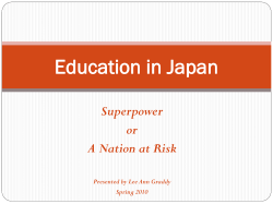 Education in Japan - Comparative Education