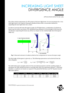 Increasing Light Sheet Divergence Angle