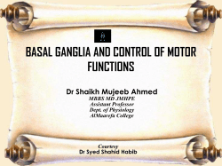 BASAL GANGLIA AND CONTROL OF MOTOR FUNCTIONS