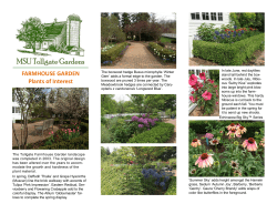 FARMHOUSE GARDEN Plants of Interest