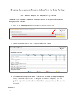 Creating Assessment Reports in LiveText for Data Review