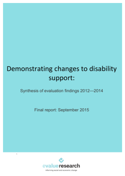Synthesis of evaluation findings 2012&mdash;2014