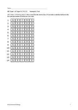 5.1, 5.2, 5.3 Test Questions