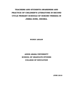 teachers and students awareness and practice of children`s