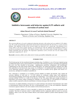 Inhibitive heteroamic acid behavior against 0.3N sulfuric acid