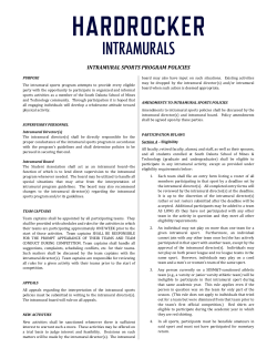 constitution for the intramural sports program