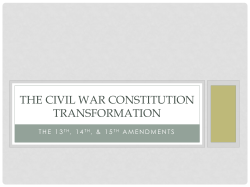 The Civil War Constitution Transformation