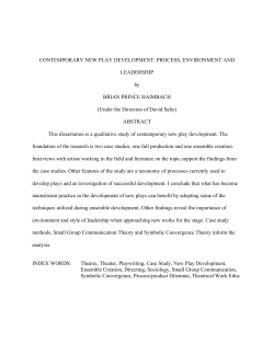 CONTEMPORARY NEW PLAY DEVELOPMENT