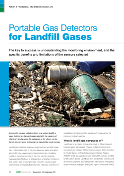 Portable Gas Detectors for Landfill Gases