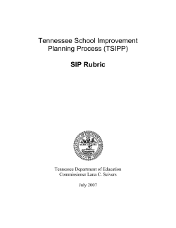 SIP Rubric Booklet - Greene County Schools