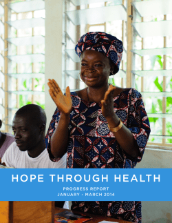 Q1 2014 - Hope Through Health