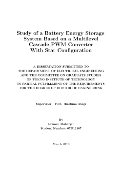 Study of a Battery Energy Storage System Based on a Multilevel