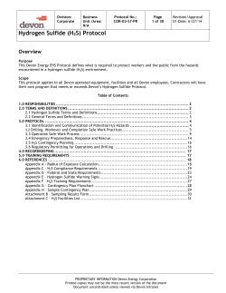 Hydrogen Sulfide (H2S) Protocol