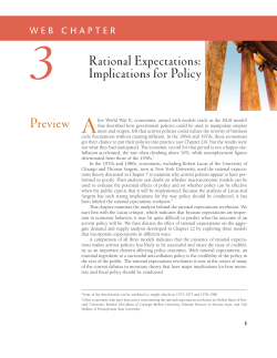 Preview Rational Expectations: Implications for Policy
