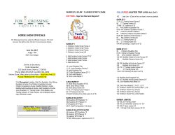 a prize list - Fox Crossing Equestrian