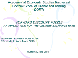 dofin forward discount puzzle an application for the usd/gbp