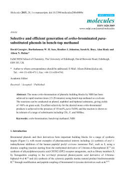 Molecules - Edinburgh Research Explorer