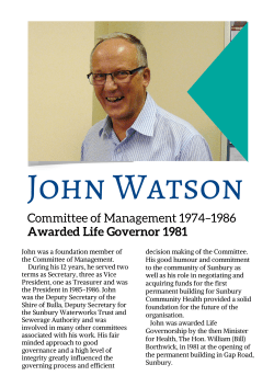 John Watson - Sunbury Community Health