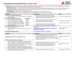 Easy Advocacy at Association Events: Diabetes EXPO
