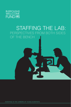 Staffing the Lab - Burroughs Wellcome Fund