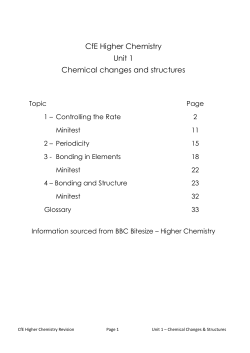 4 &ndash; Bonding and Structure