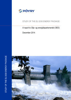 Study of the EU 2030 Energy Package